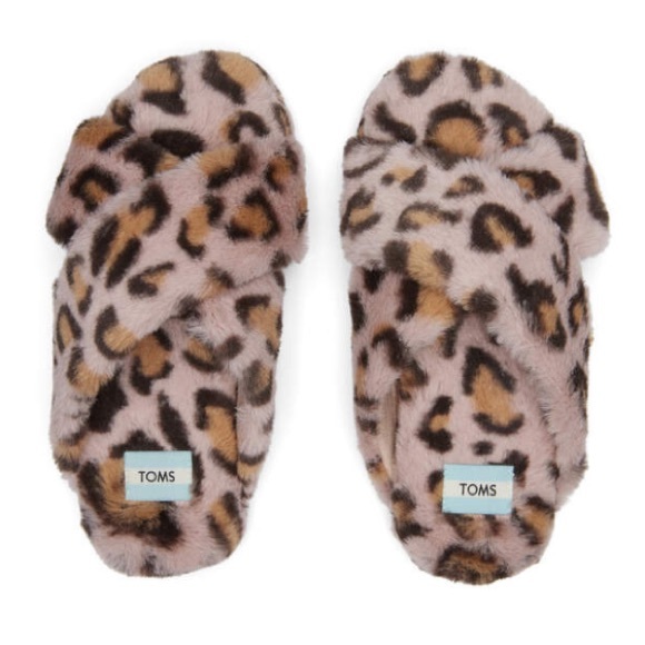 Toms Women's Susie Eva Faux Fur Slip On Slippers Slides Cheetah - Picture 5 of 5